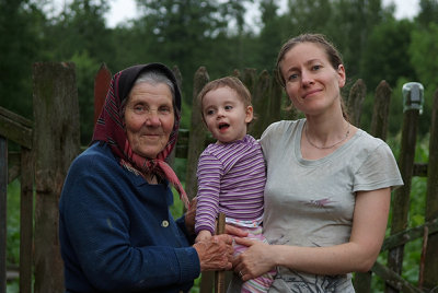 with Katya's great aunt Nadia (Glinsk, Ukraine)