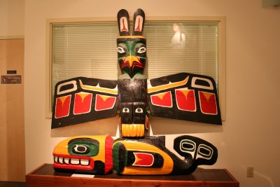 Wood carvings - Wrangell Museum.