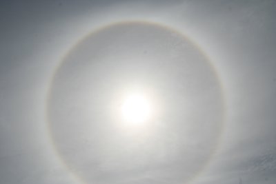 We were treated to a sun halo overhead.