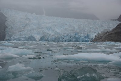 We pulled up about a quarter mile from the glacier, that's the closest that's safe, and spent an hour.