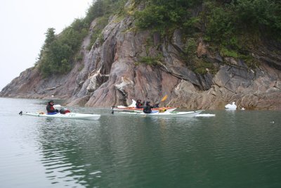 Some kayakers heading in as we headed out.