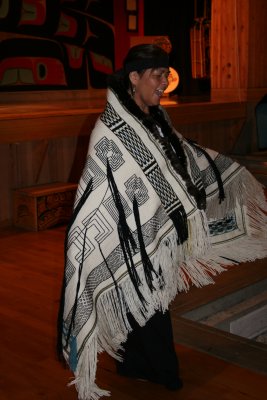 Dancer - her wrap is woven from goat hair.