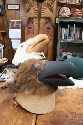 Sitka Museum - finished masks.