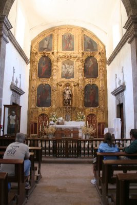 12-26 Inside Mission San Javier, the main altar
