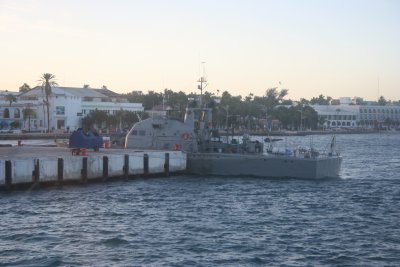12-28 We share a small dock with a Mexican Navy ship -- no way this would happen in the U.S.