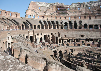 Roman Colosseum -- Two Interior Views