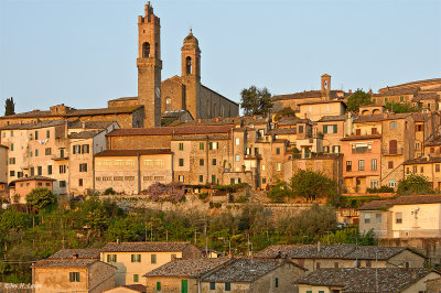 Montalcino In Sunrise Light At 6:19 A.M.