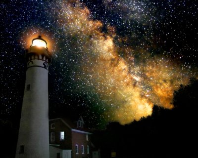 Milky Way over Outer Island Light Station - Apostle Islands