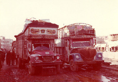 Trucks - downtown Kabul