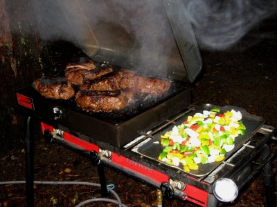 'roughing it' camp vittles