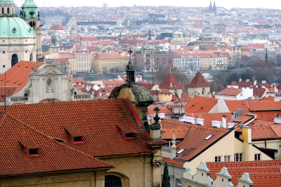 View from Prague Castle  looking towards old town