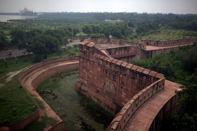Ambar Fort overlooking Taj Mahal