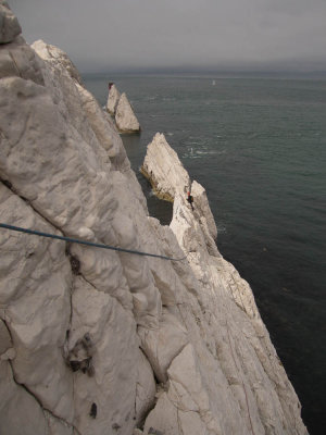Belay 4 from Pitch 5 (long and loose)