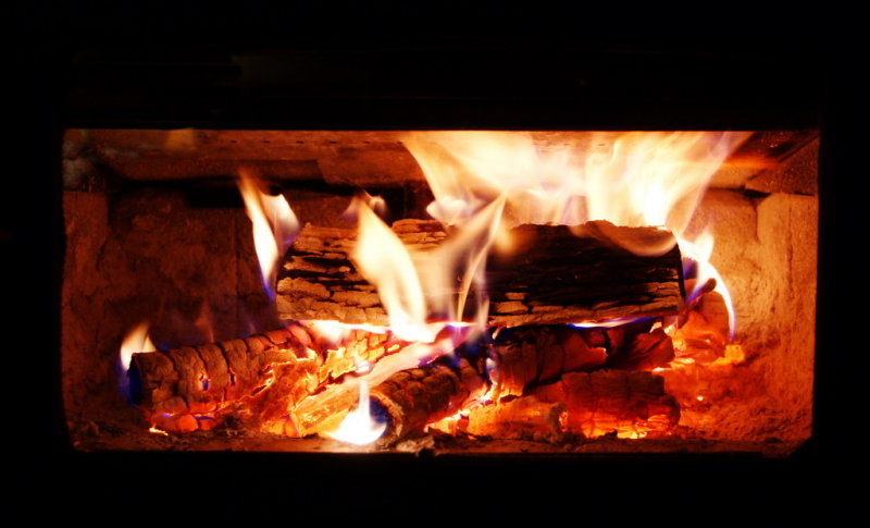 Stove is warm for the night by Glenn