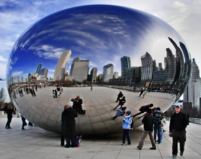 2nd place  (tie) - Chicago through the Bean by Marcelo Vieira