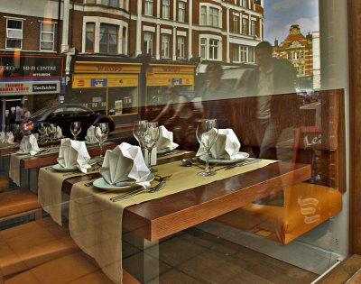 9th place  (tie) - Reflection of Twickenham in Restaurant WindowGlyn