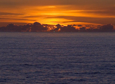 Green Flash at Sunset off Depoe Bay, OR