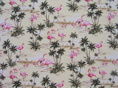 Flamingo fabric detail