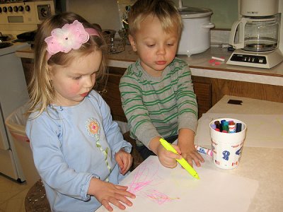 Hazel & Simon at work