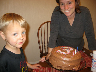 Simon's very chocolate-y cake