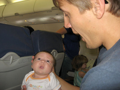 Kristina's first plane trip