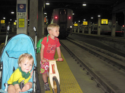 Waiting for the train