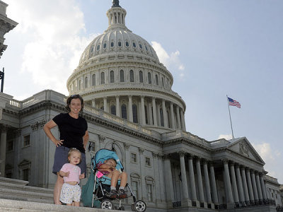 Outside the Capitol building