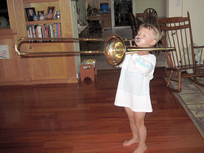 Who knew a 4-yr-old could play brass?