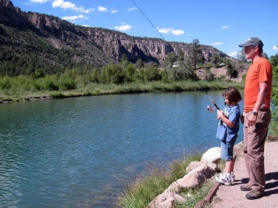 Madi checks her line