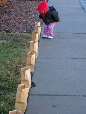 Who left their lunches on the sidewalk?!