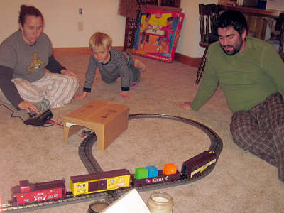 Aunt Emmy learns train skills from a pro
