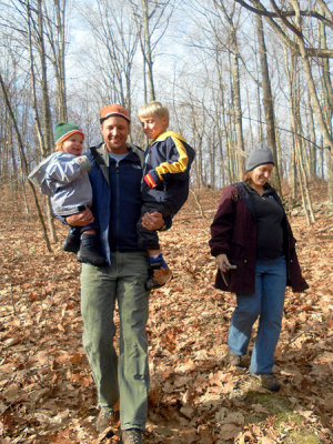 How to carry 3 kids while hiking