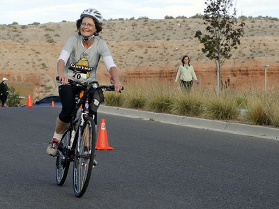 Heading out for the bike course