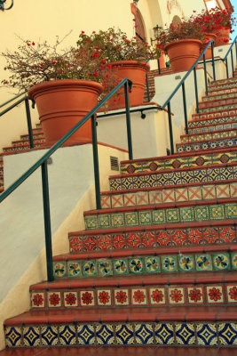 Tiled stairway