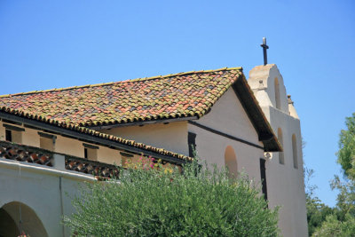 View of mission chapel and bell tower