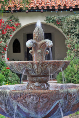 Fountain in mission garden