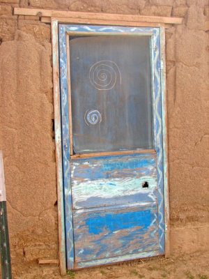 Colorful blue door