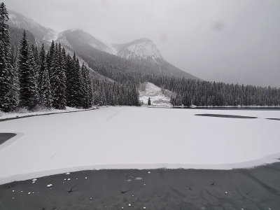Emerald Lake frozen over by Dennis