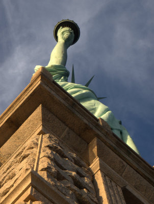 Sneaking up on the Statue of Liberty - Brad