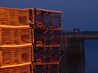lobster traps on the wharf - brenda