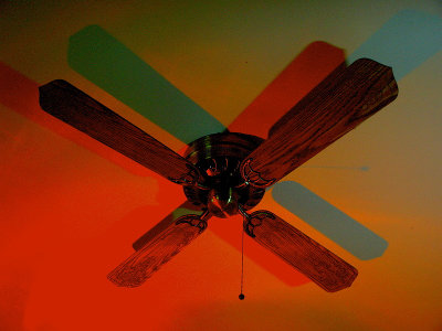 Ceiling fan with Shadows -ArtP