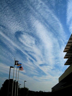 sky ovals above IKEA