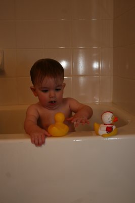 Erin's bath with ducks