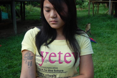 She was shy when we came. Before leaving she let us take her picture. Georgous!