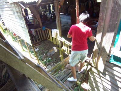 A stair connect to the old TK Awing Tevai house