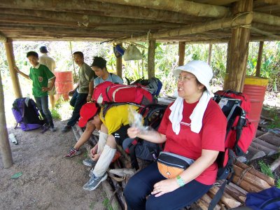 1st rest below a farming hut.