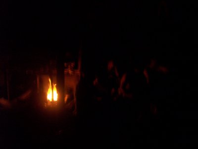At 11.30pm we saw this fire and we were elated.
