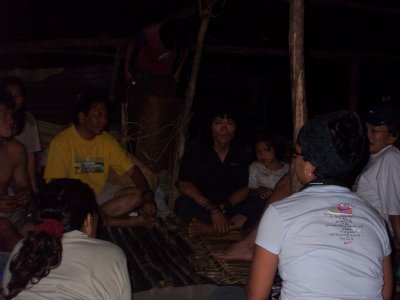 Dinner in the dark.