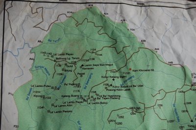 A map of Magoh prepare by the timber company.