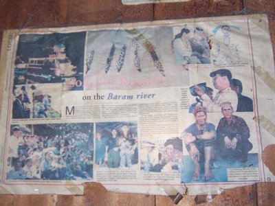 Chief Tebaran Siden and his father Siden Jemelee at the Marudi reggatta.